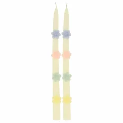Bougies Fleurs - set de 2 | Pastel