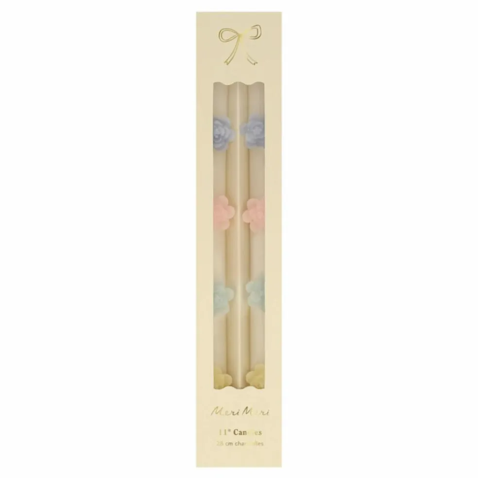 Bougies Fleurs - set de 2 | Pastel