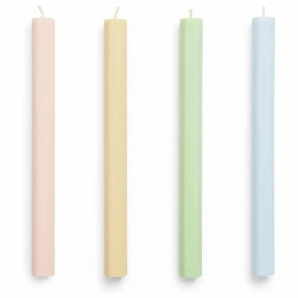Bougies Hexagon Fresh - Set de 4