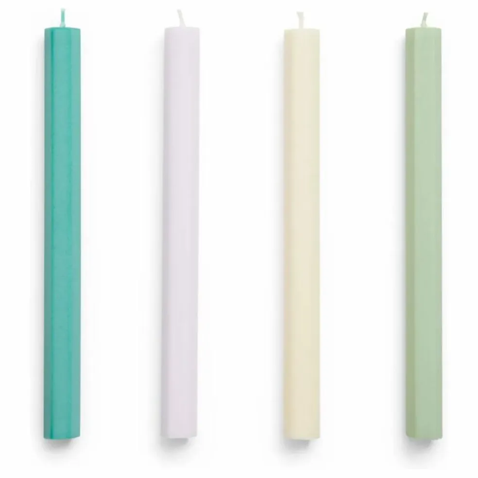 Bougies Hexagon Pastel - Set de 4 | Pastel