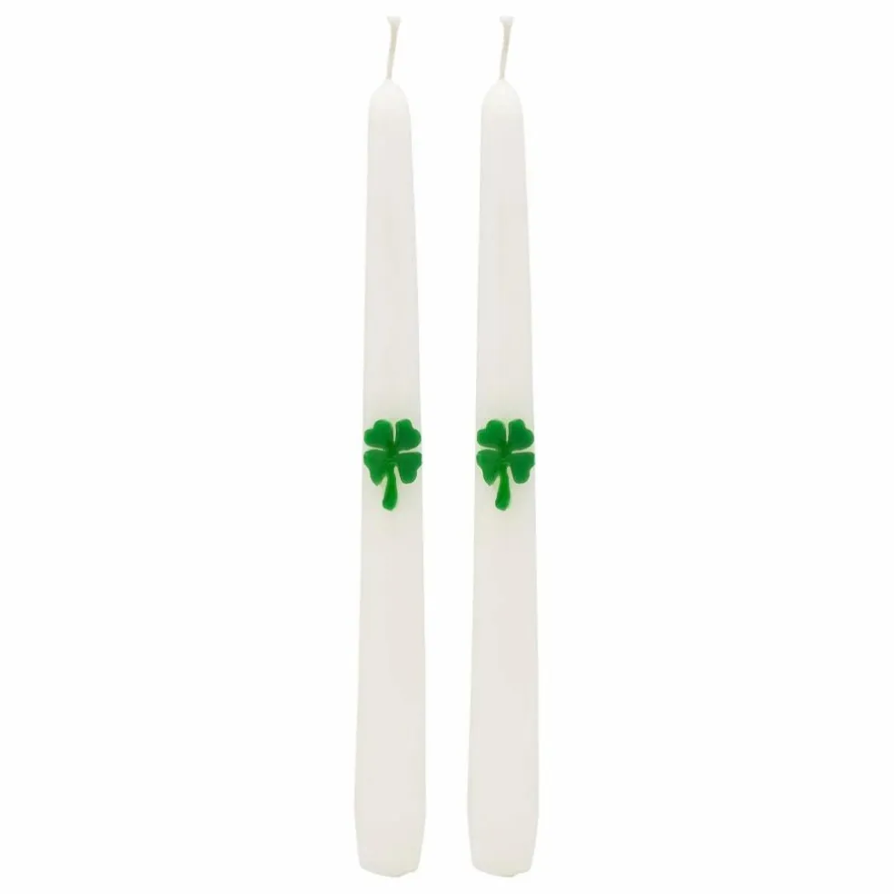 Bougies trèfle Shamrock - Set de 2 | Vert