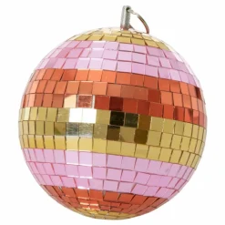 Boule décorative disco | Rose