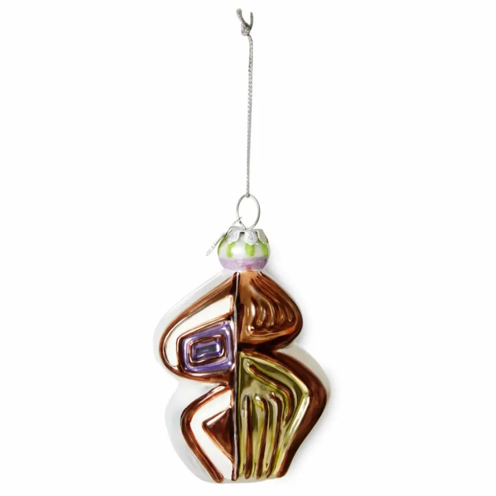 Boule de Noël anatomic ovale en verre