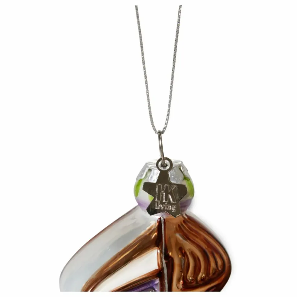 Boule de Noël anatomic ovale en verre