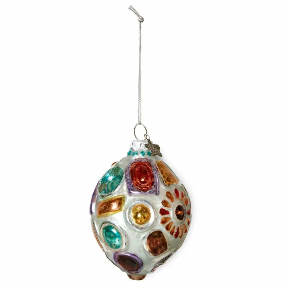 Boule de Noël bijoux ovale en verre