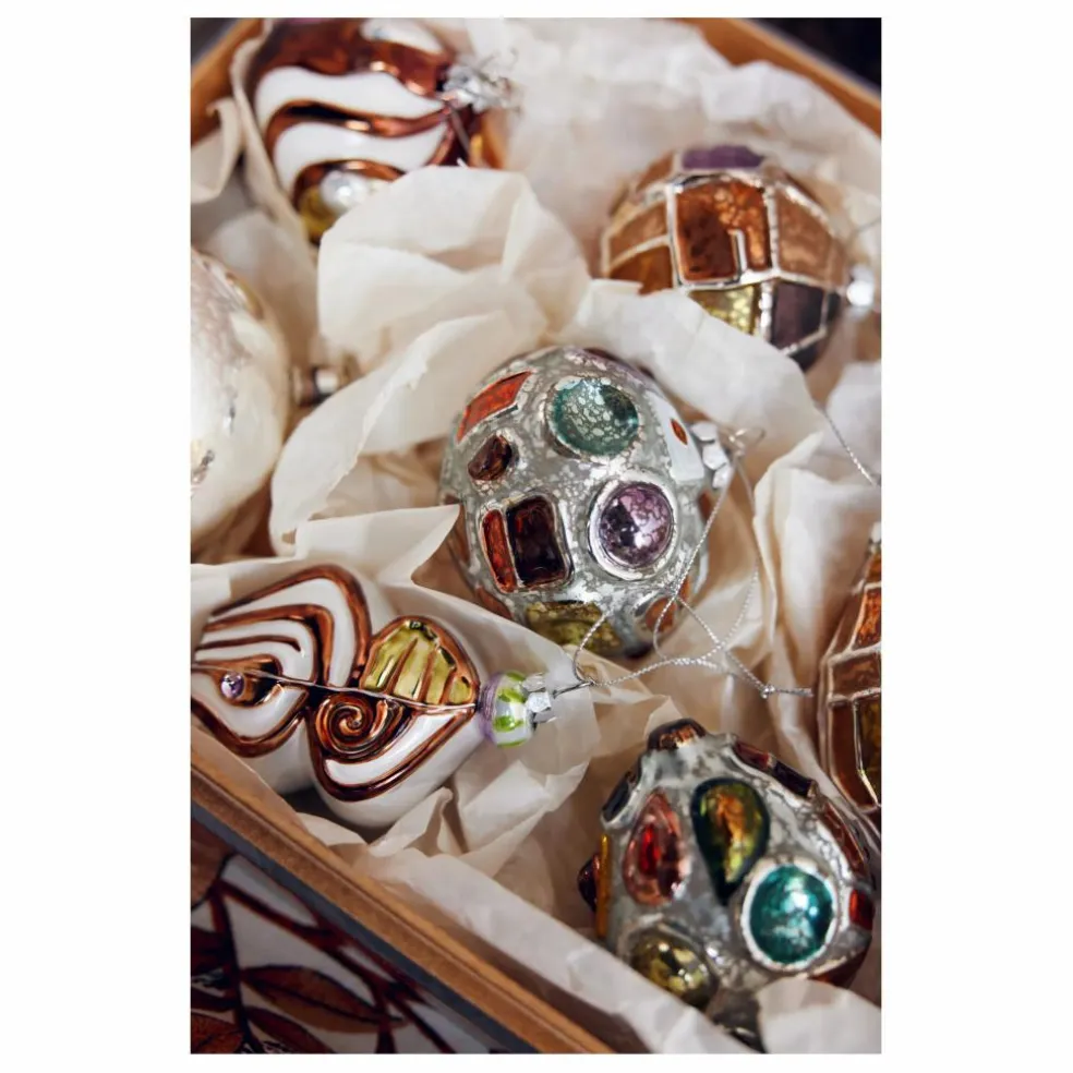 Boule de Noël bijoux ovale en verre