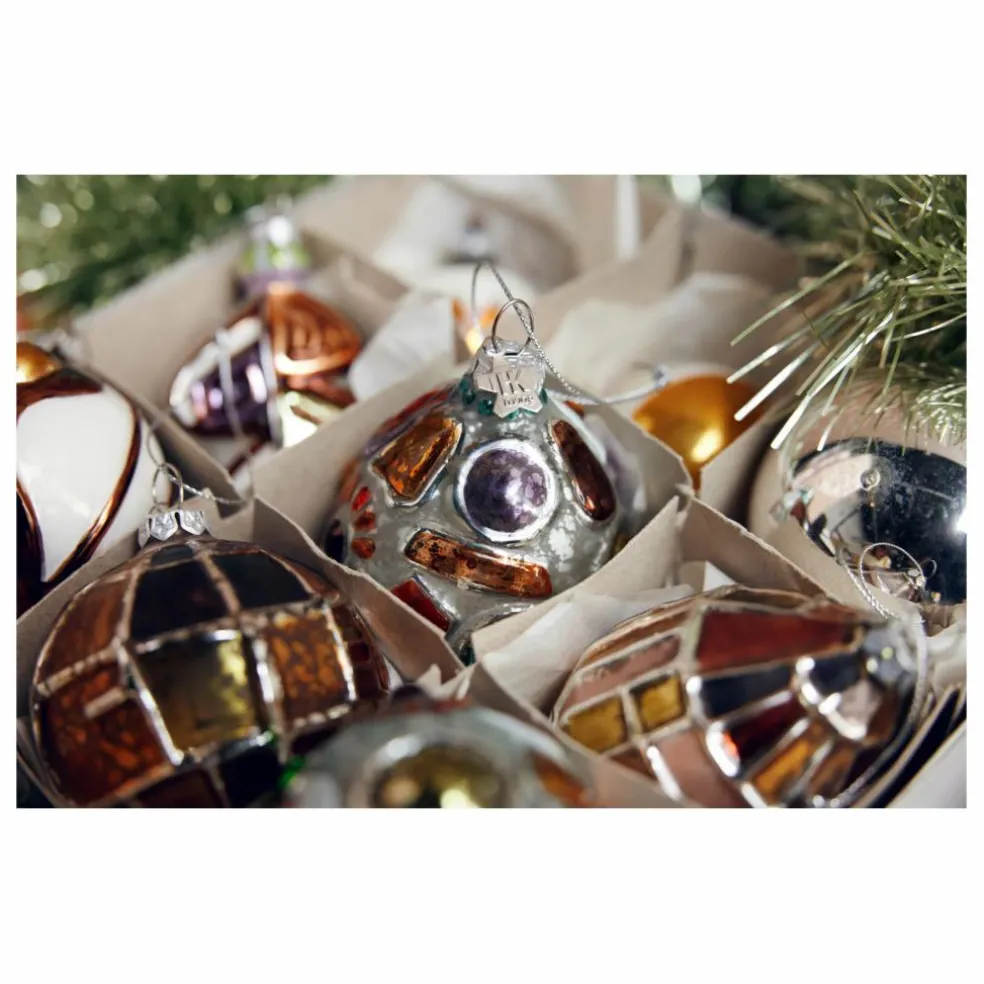 Boule de Noël bijoux ovale en verre