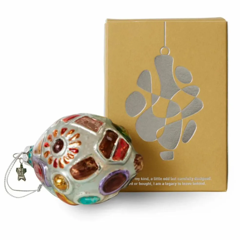 Boule de Noël bijoux ovale en verre