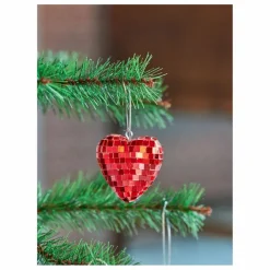 Boule de Noël Disco Cœur | Rouge