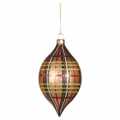 Boule de Noël Tartan | Doré