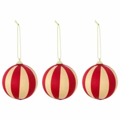 Boules de Noël Wynn - Set de 3 | Rouge