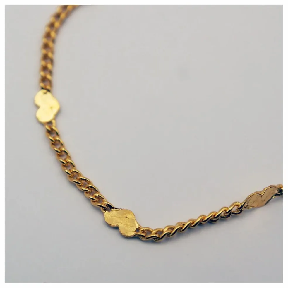 Bracelet Chaîne Coeur | Doré