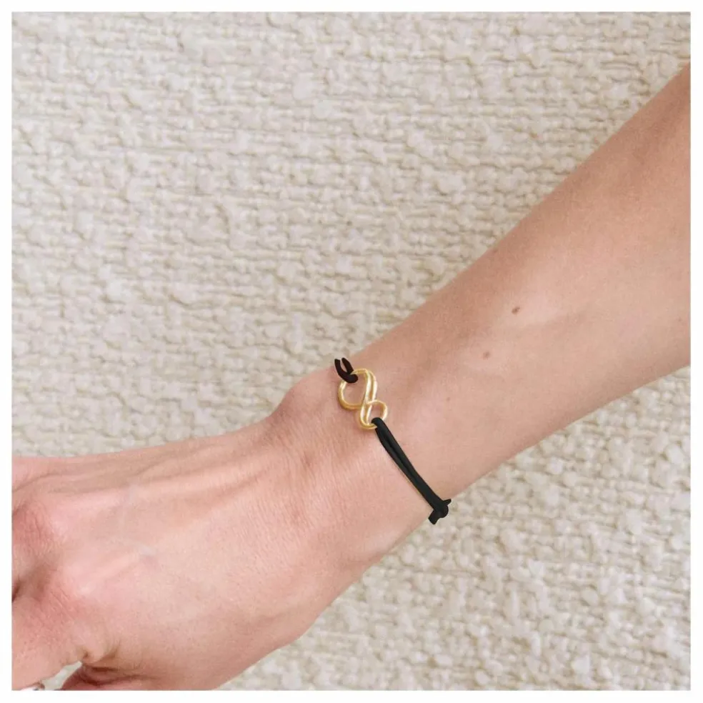 Bracelet Cordon Mini-Infini | Noir