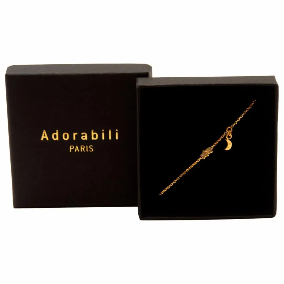 Bracelet Duo Charms Lune | Doré