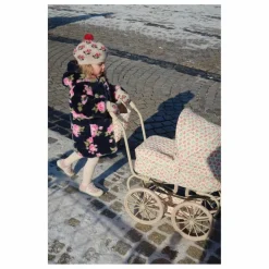Béret Belou Roses Coton Bio | Ecru