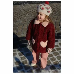 Béret Belou Roses Coton Bio | Ecru