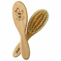 Brosse à cheveux Canard en hêtre et poils de soie | Bois clair
