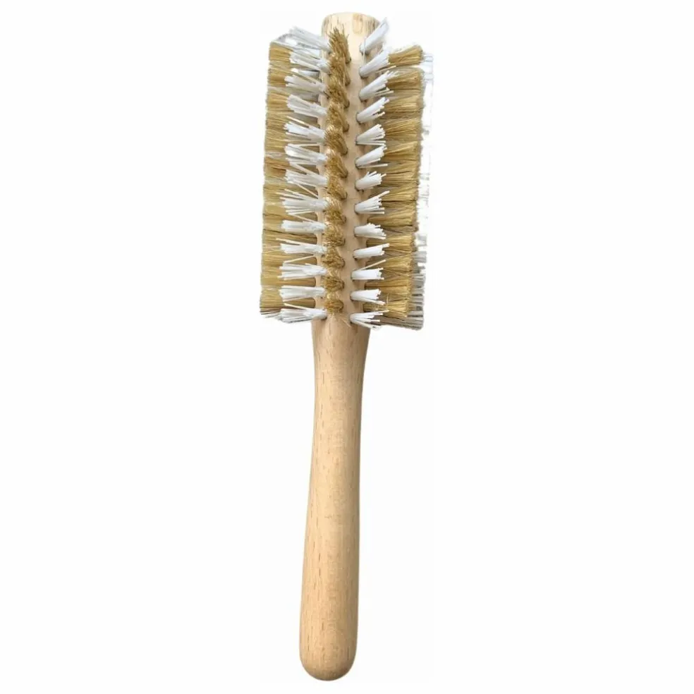 Brosse ronde brushing en poils de sanglier | Bois clair