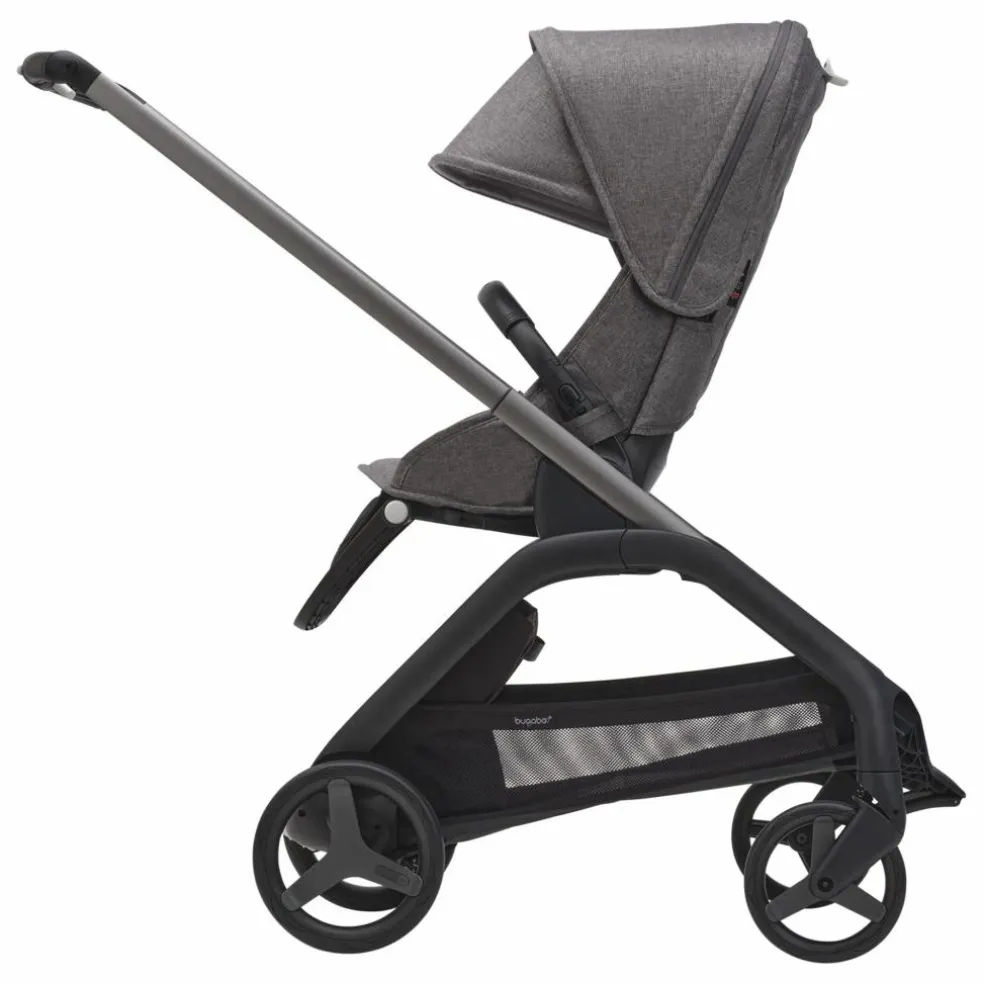 Bugaboo Dragonfly Poussette citadine complète châssis graphite | Gris chiné