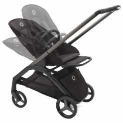 Bugaboo Dragonfly Poussette citadine complète châssis graphite | Gris chiné