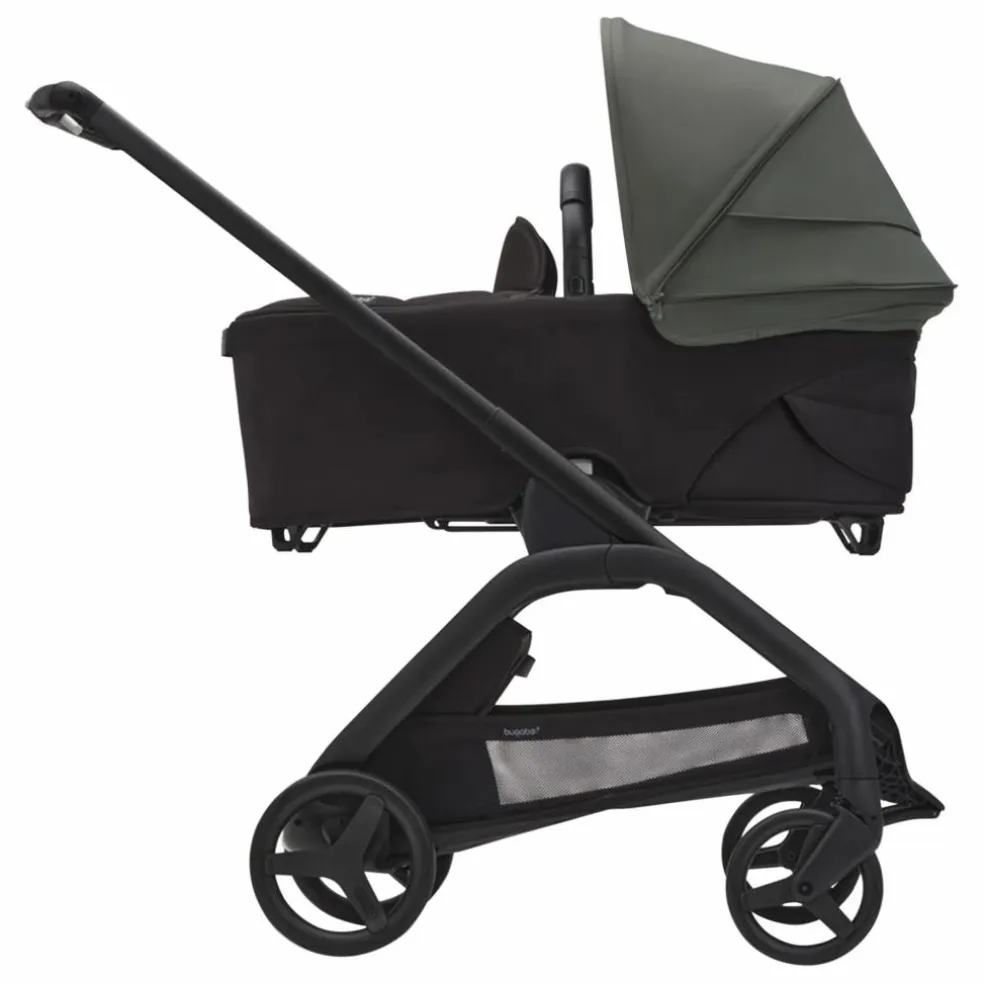Bugaboo Dragonfly Poussette citadine complète châssis noir | Vert forêt
