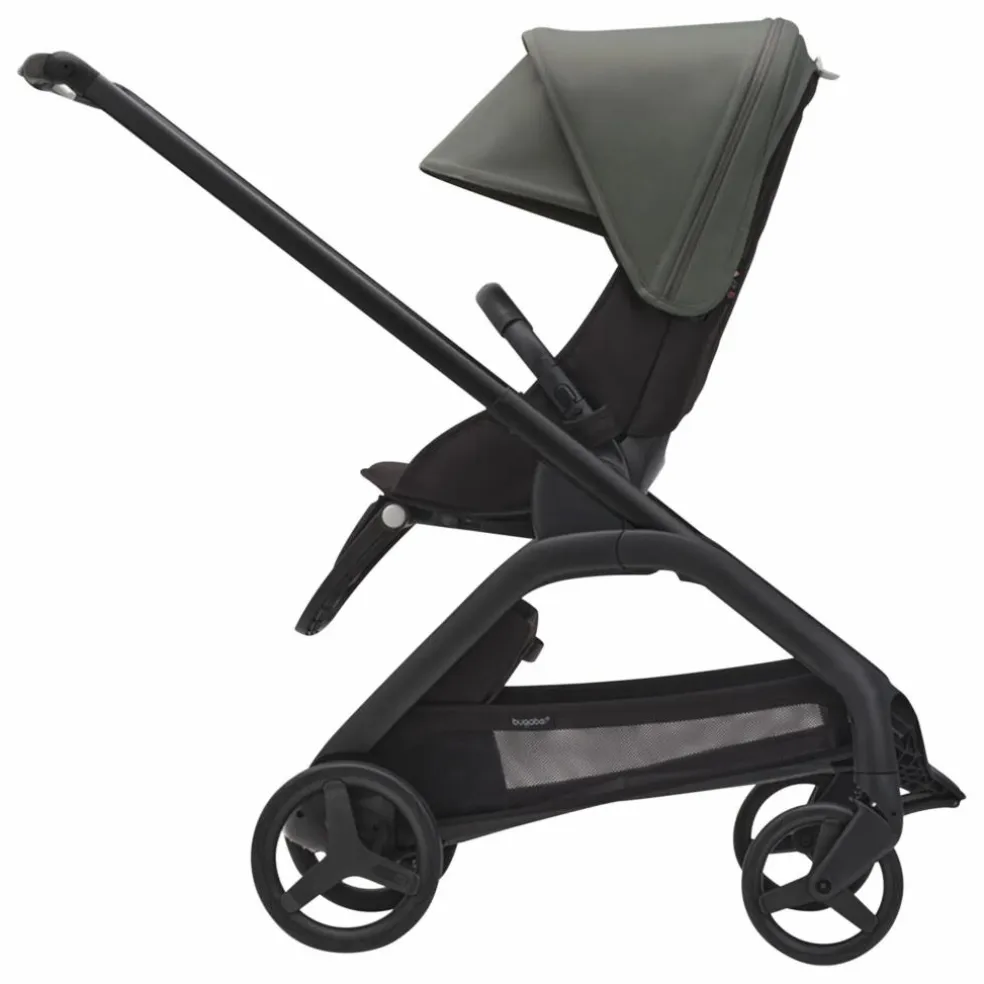 Bugaboo Dragonfly Poussette citadine complète châssis noir | Vert forêt