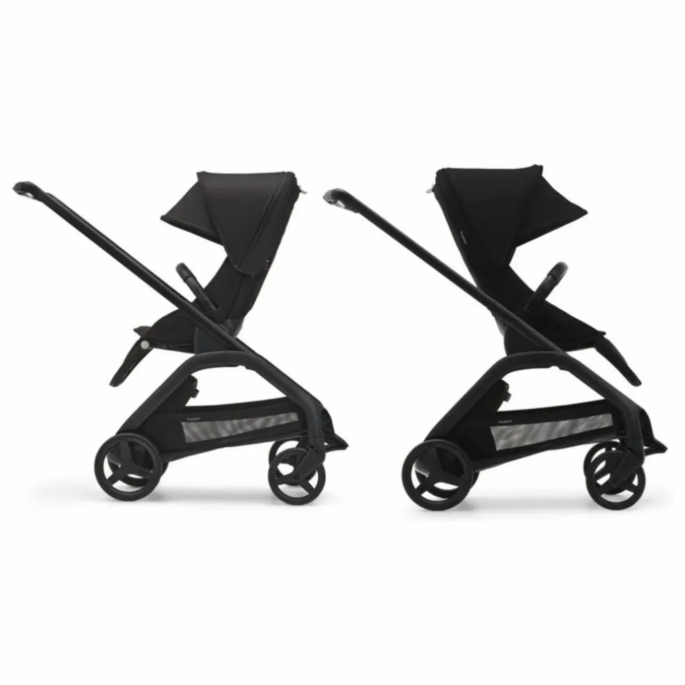 Bugaboo Dragonfly Poussette citadine complète châssis noir | Vert forêt