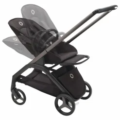 Bugaboo Dragonfly Poussette citadine complète châssis noir | Vert forêt