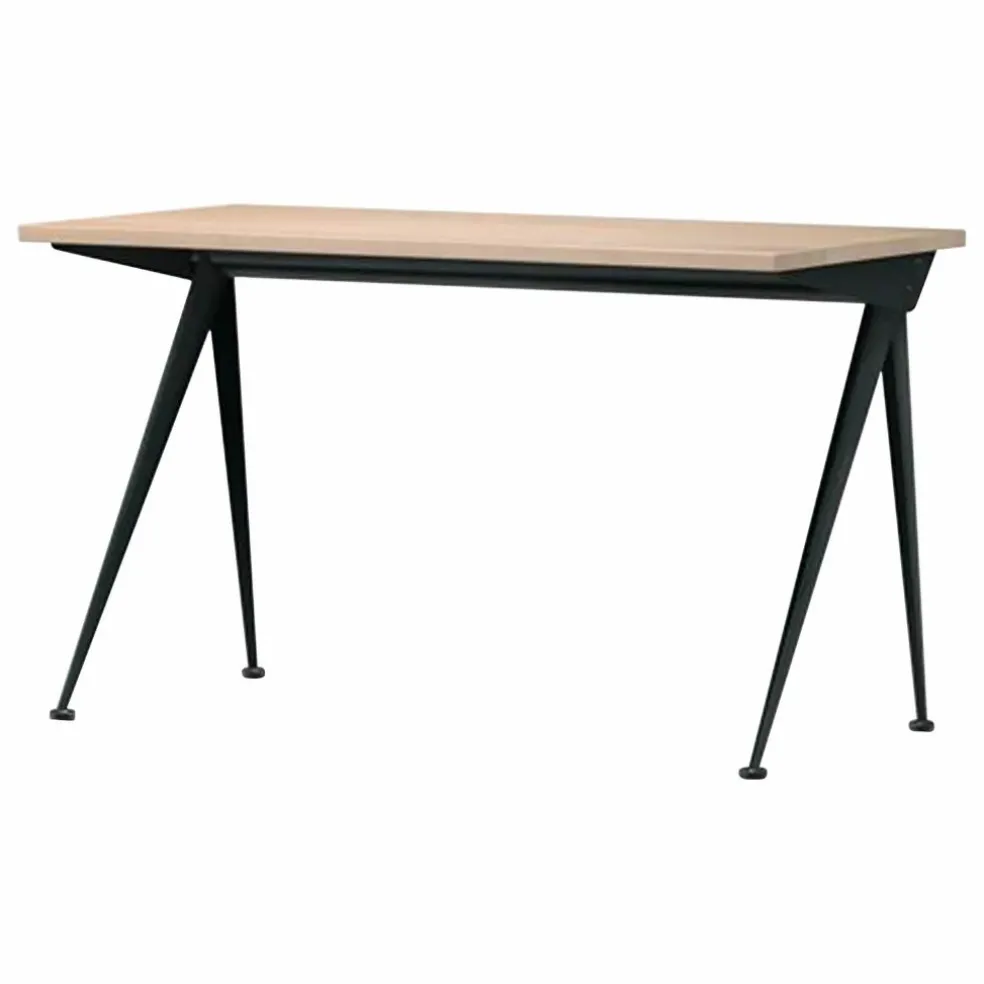 Bureau Compas Direction - piètement Noir - Jean Prouvé | Chêne