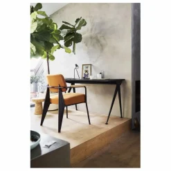 Bureau Compas Direction - piètement Noir - Jean Prouvé | Chêne