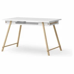 Bureau junior Camp en chêne | Blanc