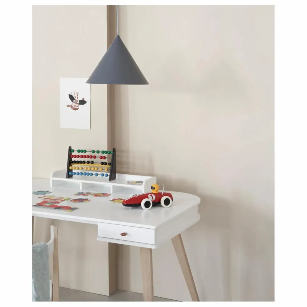 Bureau Wood, 66 cm et chaise Wood | Blanc