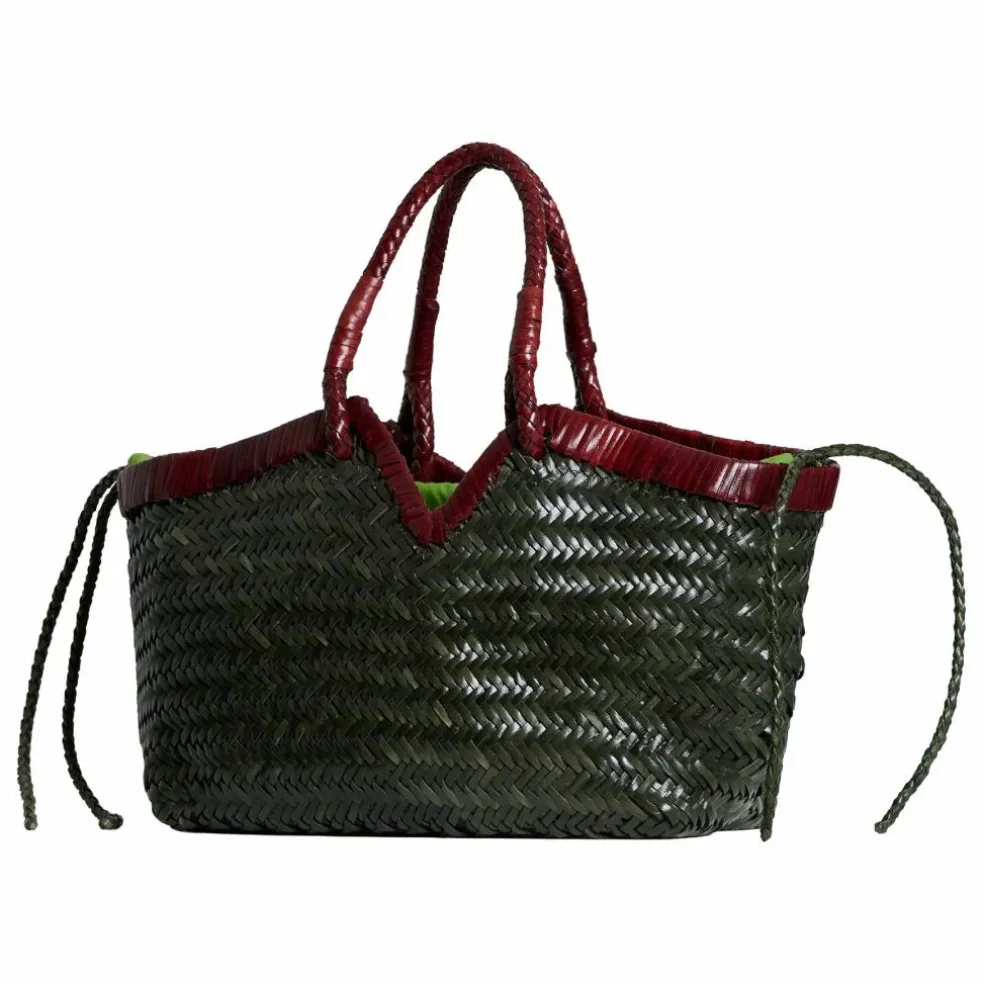 Cabas Crudelia Bicolore Cuir | Vert mousse