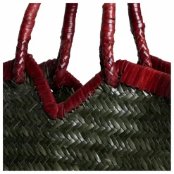 Cabas Crudelia Bicolore Cuir | Vert mousse