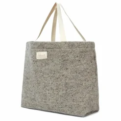 Cabas en laine et lin | Gris chiné