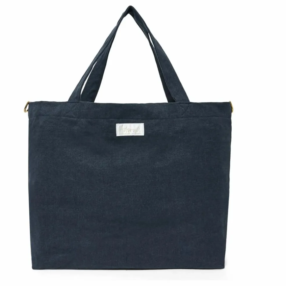 Cabas en lin | Bleu marine