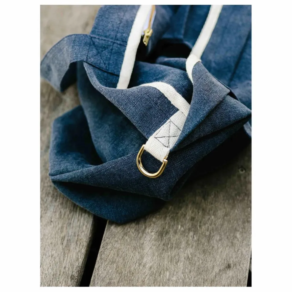Cabas en lin | Bleu marine