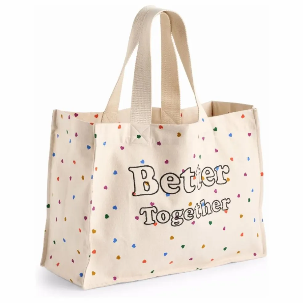 Cabas Urg Cœurs Coton Bio | Ecru