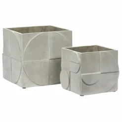 Cache pot Seventies en béton | Gris