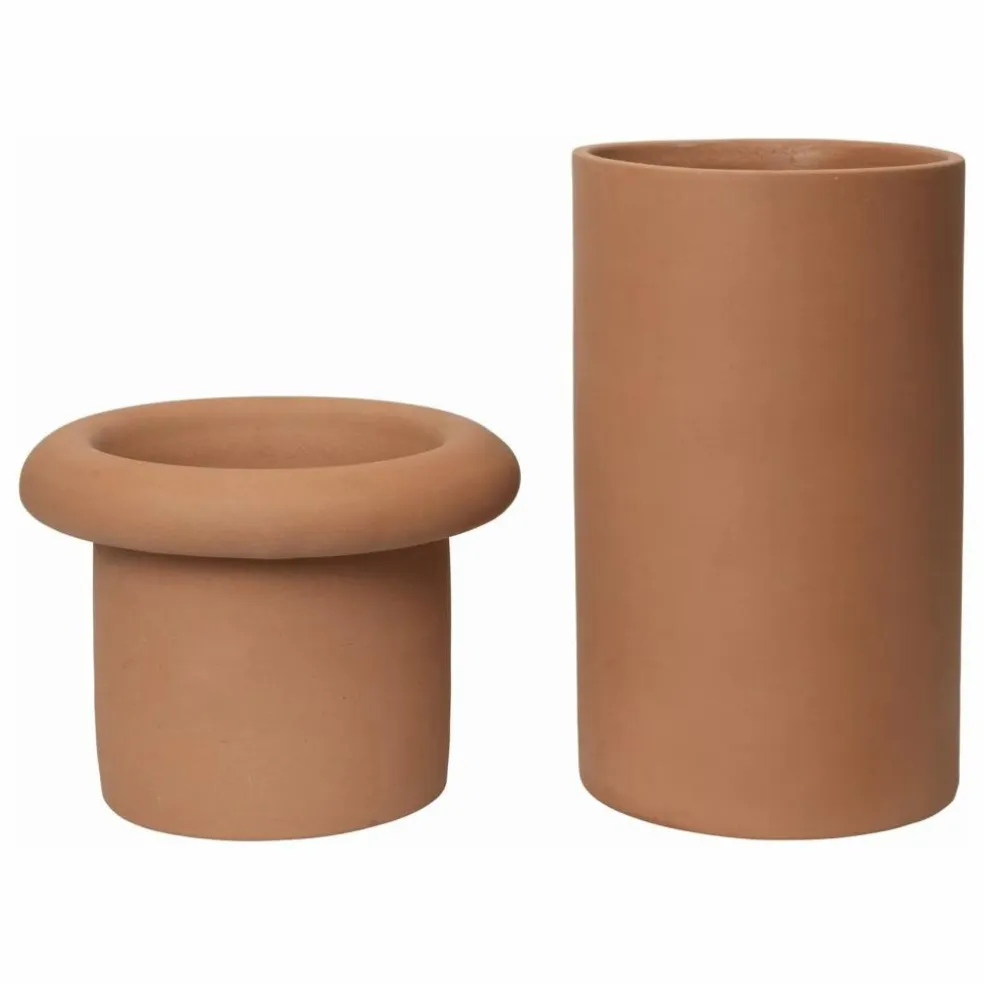 Cache-pot Rollo | Terracotta