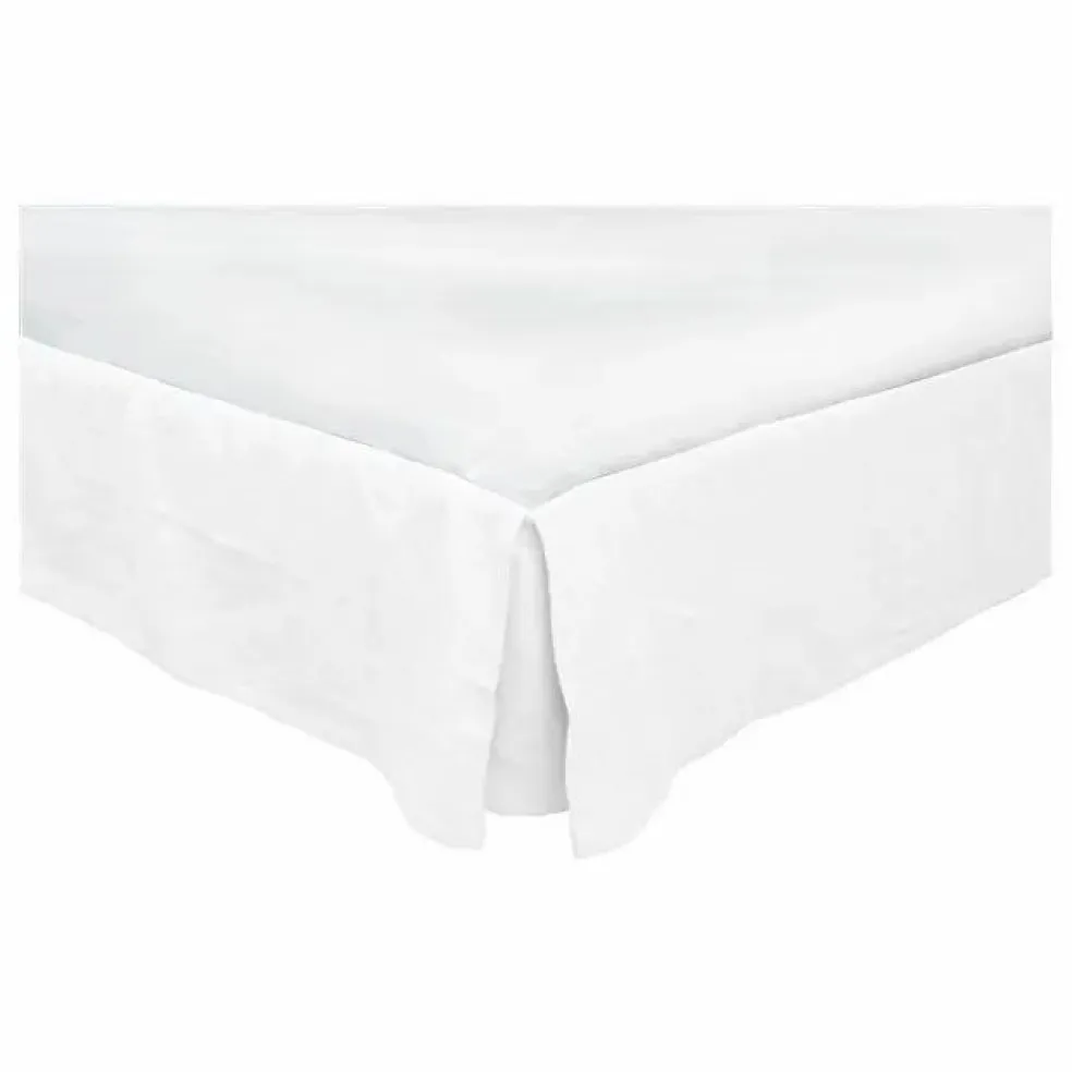 Cache-sommier en lin | Blanc
