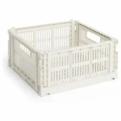 Cagette pliable carré Crate | Blanc