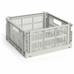 Cagette pliable carré Crate | Gris