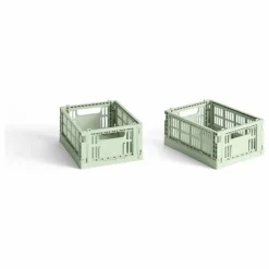 Cagettes pliables - Set de 2 | Vert Menthe