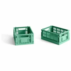 Cagettes pliables - Set de 2 | Vert Menthe