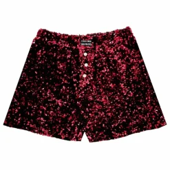 Caleçon Velours Sequins | Bordeaux