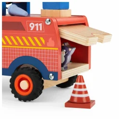 Camion de pompier avec ses accessoires | Rouge