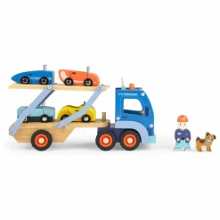 Camion de transport de voitures et ses accessoires | Bleu