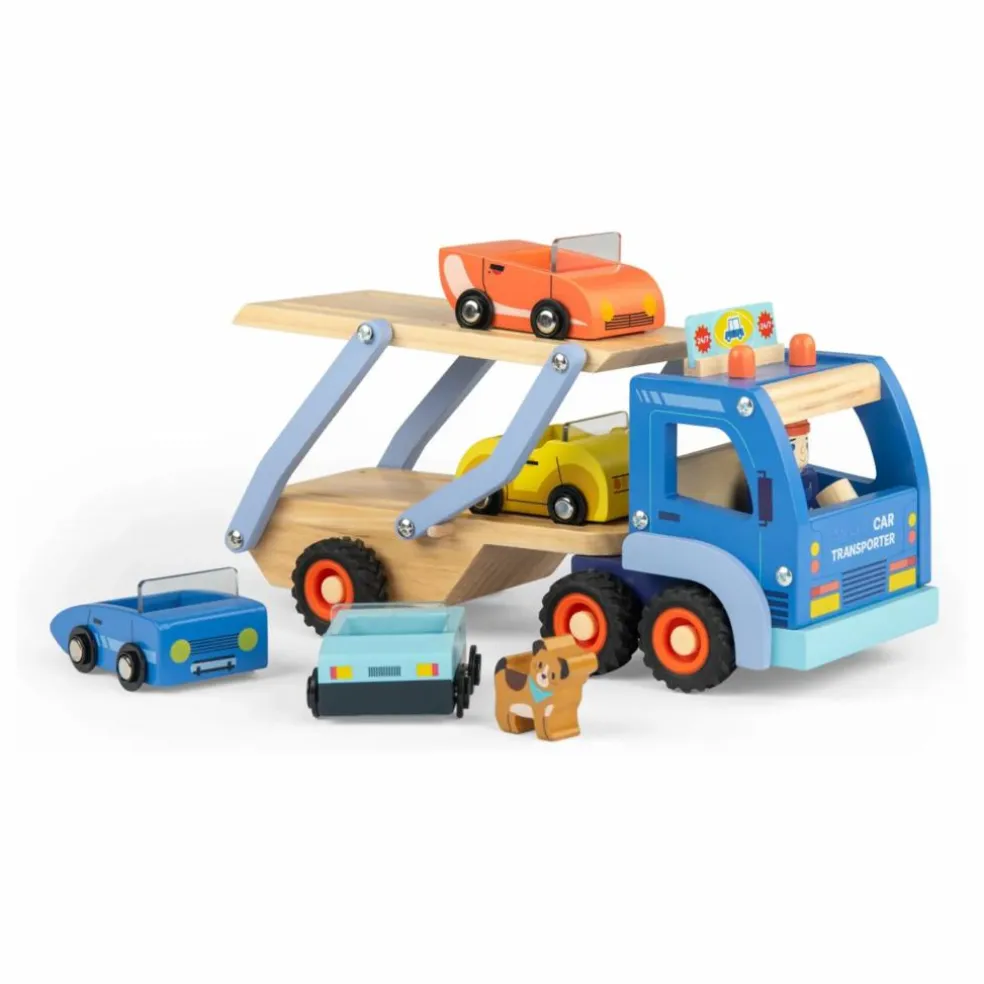 Camion de transport de voitures et ses accessoires | Bleu