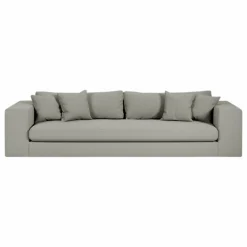 Canapé 3 places Bellechasse en coton et lin - 245 cm | Gris